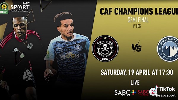 🔥 High-stakes CAF Champions League semi-final! Can The Buccaneers take the lead at home, or will Pyramids FC shine? ⚽️ 📅 Sat, 19 April ⏲️ 17:30 📺 SABC2 📲 Stream: sabc-plus.com #SABCSportFootball | #TotalEnergiesCAFCL
