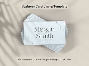 De Carte de visite de code QR floral | Toile design moderne (numérique) - Etsy France