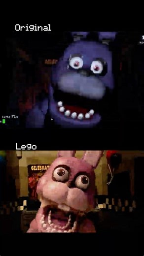 LEGO FNAF BONNIE'S JUMPSCARE | JUMPSCARE COMPARISON #shorts