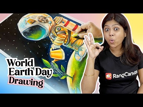 World Earth Day drawing with Oil Pastel | Earth Day drawing step by step | World Earth day Poster