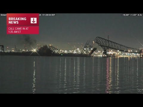 Baltimore Francis Scott Key Bridge collapse caught on camera