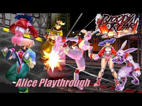 Bloody Roar (PS1) - Alice The Rabbit Arcade Playthrough