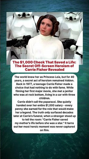 The secret off-screen heroism of Carrie Fisher revealed