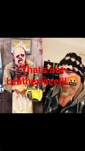 That's not Leatherface, that's an Animatronic!!! Dummy!!! #leatherface #horror #horrortok #humor