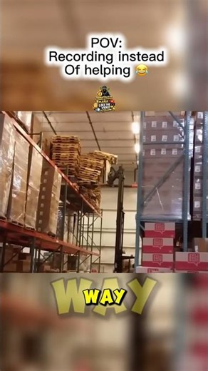 Camera IS THE BEST EMPLOYEE💀💀#workfails #memes #warehouse #forklift #fail #therentcollector