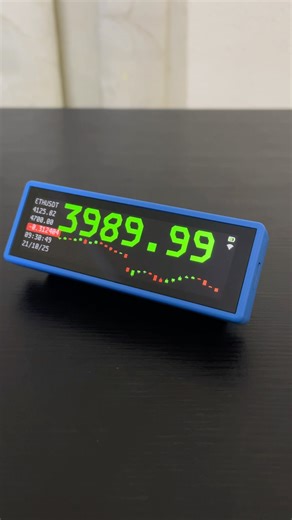 Trading Tracker with ESP32 @waveshareelectronics 3.49” Display + Binance API + LVGL Pro