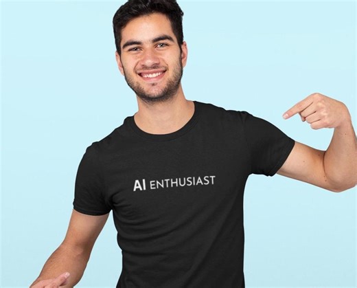 AI Enthusiast Shirt, Funny AI T-shirt, Tech Humor Tee, AI Shirt, Programmer Gift, Minimalist Graphic T, Black & Gray - Etsy