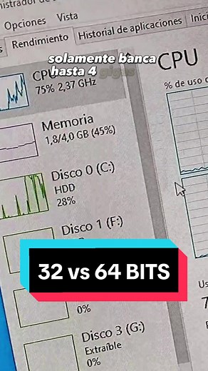 Diferencias entre versiones de 32 y 64 bits
