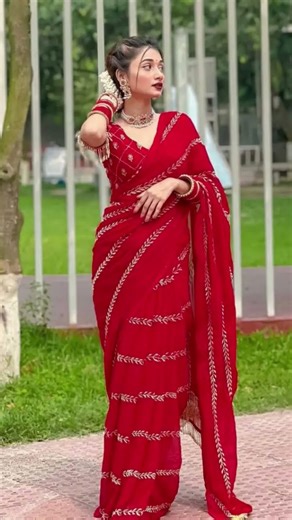 trending red colour Sarees🔥🤩#saree #fashion #shopping