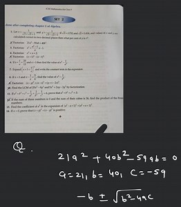 ICSE Mathematics for Class 9 SET 2 done after completing chapte... | Filo