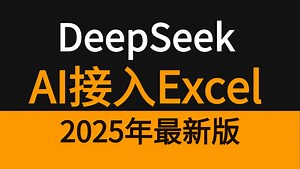 2025新版【DeepSeek接入Excel课程】一次讲完从入门精通教程，【deepseek接入excel】excel接入deepseek