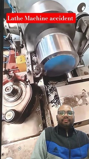 Lathe Machine Accident 😱 | I Couldn’t Believe This Happened! #Shorts #manufacturingprocess