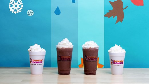 459K views · 6.2K reactions | Different seasons, same delicious hot chocolate taste. Your favorite hot chocolate flavors are now available frozen! | Dunkin' | Facebook