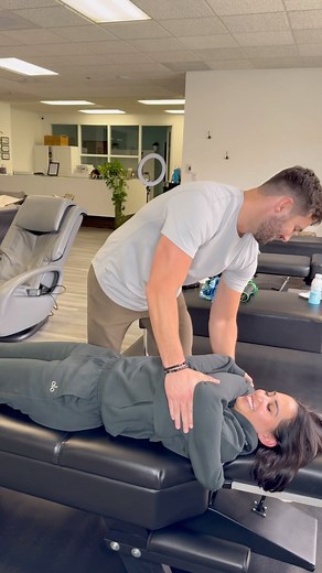 Dr. Alex VanDerschelden on Instagram: "Getting snapped, cracked, and realigned -human glowstick edition  @amberquinnofficial #chiropractor #adjustment #neckpain #backpain #wellness"