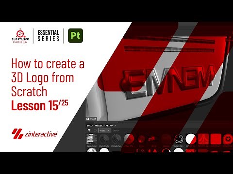 How to create a 3D Logo from scratch in Substance Painter? | Lesson 15 of 25 | Substance Painter