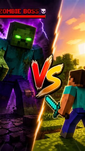Minecraft: Zombie Boss vs Humans–Final Battle!💀 #minecraft#gaming#shortvideo #viralvideo#lolmemes
