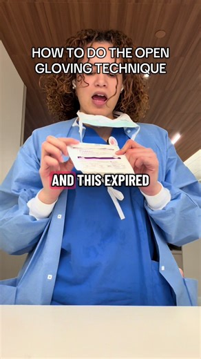 how to do the open-gloving technique (: #fyp #surgicaltechnologist #cst #surgery #healthcare