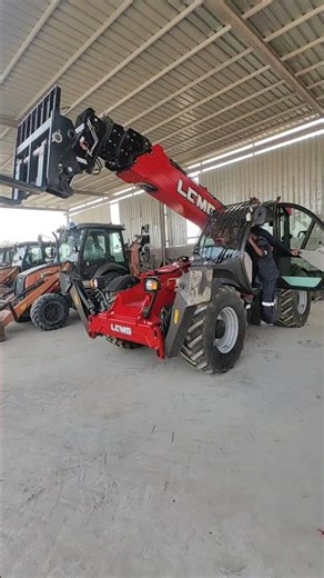 Brand new telehandler test drive in workshop #automobile #constructionequipment #heavymachinery