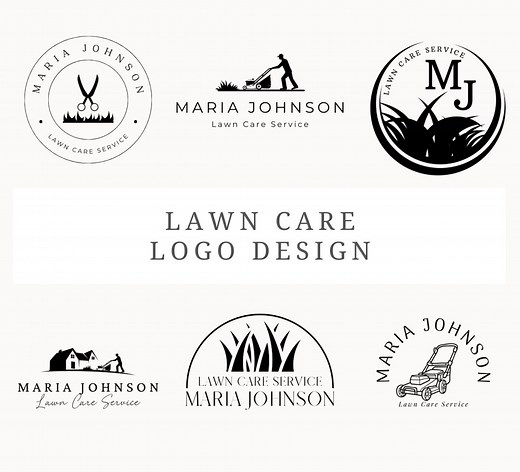 Lawn Care Logo Design Canva 6 Customizable Grass Cutting Logo Editable Groundskeeping Logo Lawn Grooming Business Lawn Maintenance Template - Etsy