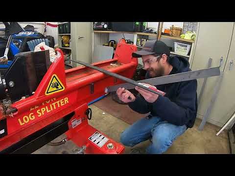 Huskee log splitter and adding a log rack
