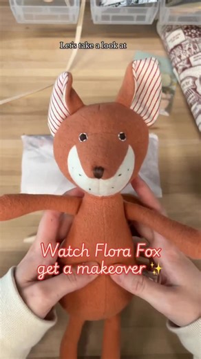 Lewis Toad on Instagram: "Flora Fox is back in stock with a brand new MAKEOVER! Looking good, Flora 🦊👍 While Flora is here to stay, here’s a little look at her limited-edition collection :) #hazelvillage #stuffedanimals #packwithme #dolls #dollclothes #smallbusiness #plushies #reels #giftideas #fox Video description: the narrator shows the before and after looks of a Flora fox Hazel Village stuffed animal and her brand new collection of doll clothing & items"