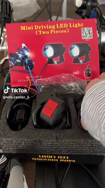 Mini Driving Light for Motorcycles: Full Set Switch Brackets