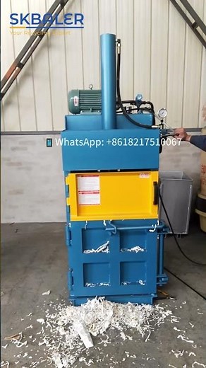 SKBALER Vertical Small Baler: Efficient Paper, Cardboard, Plastic Film Baling Solution
