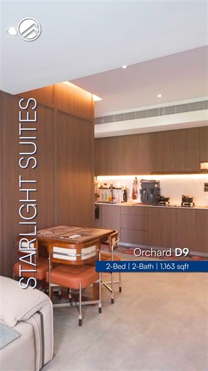PropertyLimBrothers | #PLB on Instagram: "Starlight Suites - Freehold 2-Bedroom with 1163sqft in District 9 Jesley Lim from PropertyLimBrothers presents this rare 1,163 sqft 2-bed, 2-bath residence at Starlight Suites with a distinctly unique layout. An open-concept living and dining area runs into a long, efficient kitchen with a dedicated yard, concealed household shelter, and ample cabinetry for a clean, streamlined look. Both bedrooms are en suite, with a flexible junior master for study or