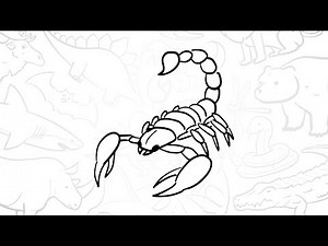 🦂 How to Draw a Simple Scorpion | Step-by-Step Lesson 🌵