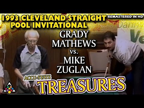 EPIC 14.1: Grady MATHEWS vs Mike ZUGLAN - 1993 CLEVELAND STRAIGHT POOL INVITATIONAL