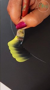 Stunning Onestroke acrylic leaf Painting 🎨🌿 #shorts #art #painting