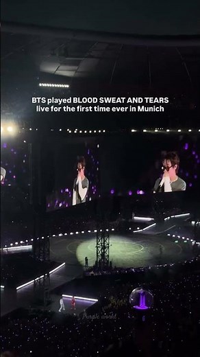 BTS played blood sweat and tears live for the first time ever in munich 🥺💜✨#bts#btslive#bts#shorts