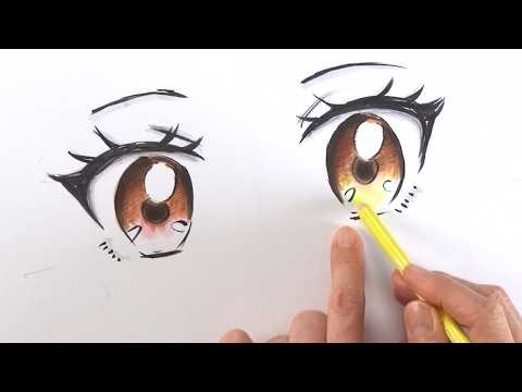 How to draw Kawaii Manga Eyes! (Step by Step)
