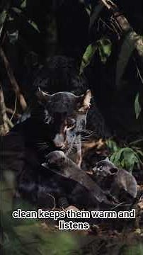 Shadow Birth – Inside the Secret Den of a Panther Mother 🐾#Panther #BlackPanther