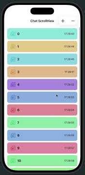 Chat Scroll or Twitter Scroll, build with 100% pure SwiftUI