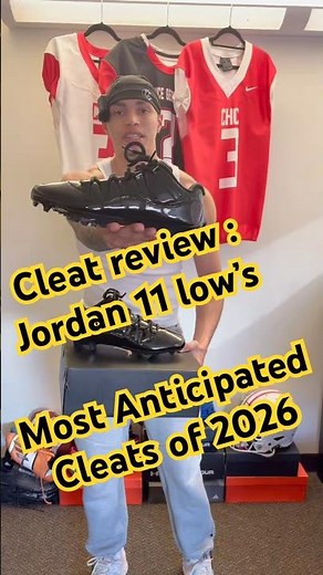 Cleat Review: Jordan 11 Low’s Most anticipated cleats of 2026🤯😤#fyp #football #cleats