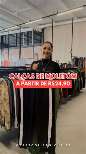 2.7K views | CALÇAS DE MOLETOM A PARTIR DE R$24,90 só na Fast Colisão...