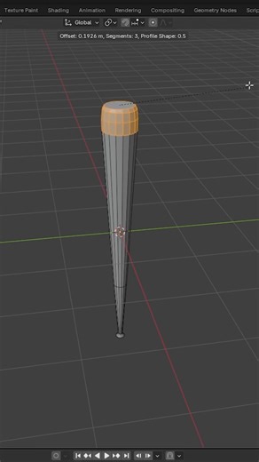Baseball Bat Tutorail in Blender 5.1 🔥#shorts #blender #3dmodeling