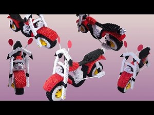How to make 3D Origami Motorbike tutorial#3dorigami #diy #papercraft #origami #handmade