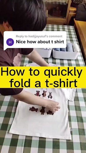 Replying to @hadijjayusuf how to fold a t-shirt#storage #storagewars #storagehacks #organize #organization #tips #FlexEveryAngle #diy #clothes #fyp