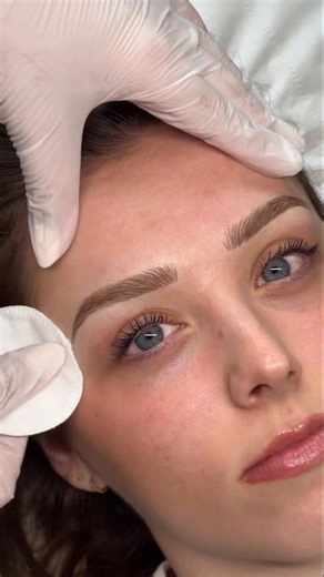 14 Month Microblading Glow ✨ #microbladingmagic #browtransformation #fadingpigment #cleanbrows