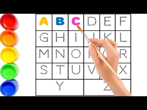 Learn ABC Alphabet Drawing Painting Colouring for kids, Toddlers ABC Song Easy step by step Drawing.