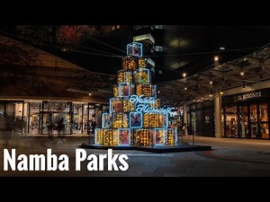 なんばパークス なんば光旅 2024 Osaka Night Walk - Namba Parks Namba Hikaritabi 4K HDR Japan