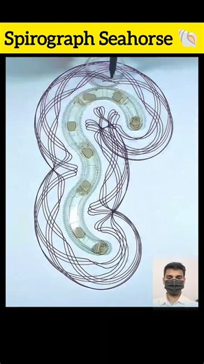 Spirograph Seahorse 🐚 | Satisfying ASMR #shorts #asmr #satisfying #spirograph #usa