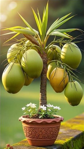 easy and fast method to propagate and grow coconut trees #garden #fruits #nature
