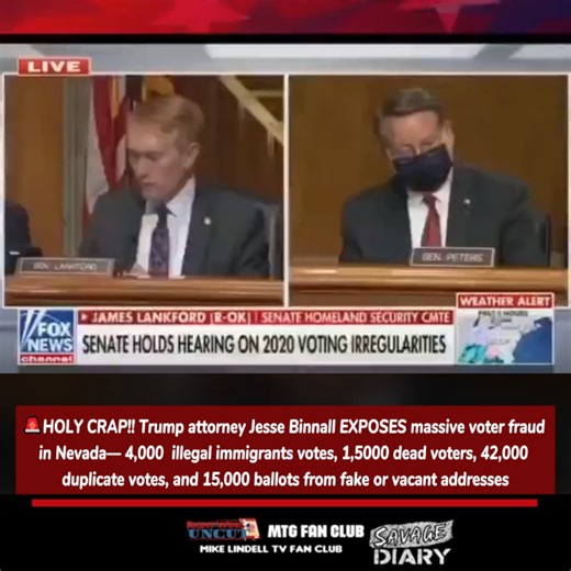 🚨HOLY CRAP!! Trump attorney Jesse Binnall EXPOSES massive voter fraud in Nevada— 4,000 illegal immigrants votes, 1,5000 dead voters, 42,000 duplicate votes, and 15,000 ballots from fake or vacant addresses | The Savage Diary