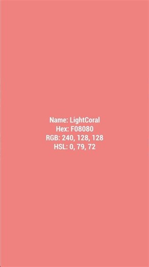 2 LightCoral - Hex color code, RGB and HSL value