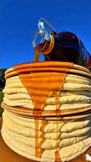 I Made a Giant Stack of Pancakes with Homemade Maple Syrup 😱🥞🔥