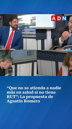 En el debate parlamentario de ADN Hoy, el diputado del Partido Republicano y actual candidato a la reelección, Agustín Romero, fue tajante al decir que en Chile, en un Gobierno de Kast, "no se atenderá en salud a nadie sin RUT", exceptuando casos de urgencia y niños. | ADN