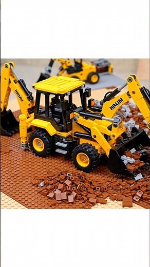 Backhoe Loader | LEGO City Construction Site Machines in Action